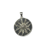 Colgante Eguzkilore Plata con Onix - Dendago