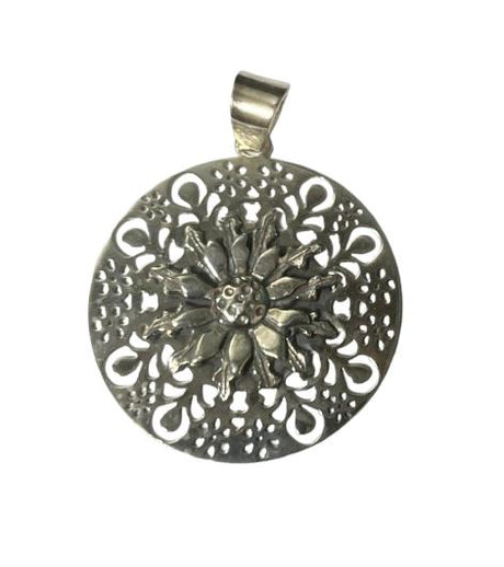 Colgante Eguzkilore Plata Redondo Calado - Dendago