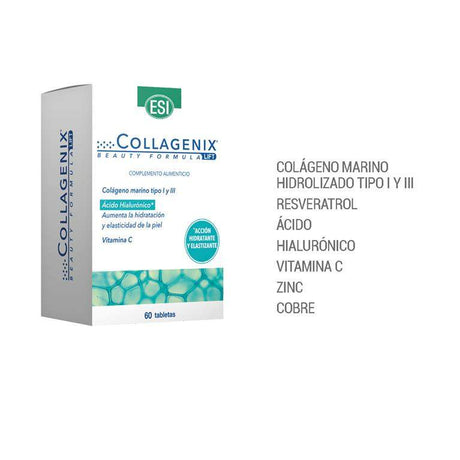 COLLAGENIX LIFT ANTIOXIDANTE 60COMP - Con colágeno marino, te verde, resveratrol y ácido hialurónico - Dendago