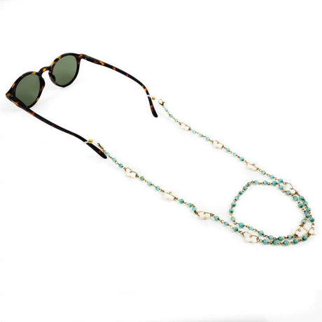 Cordón gafas/mascarrilla azul aqua/natural TANTREND - Dendago