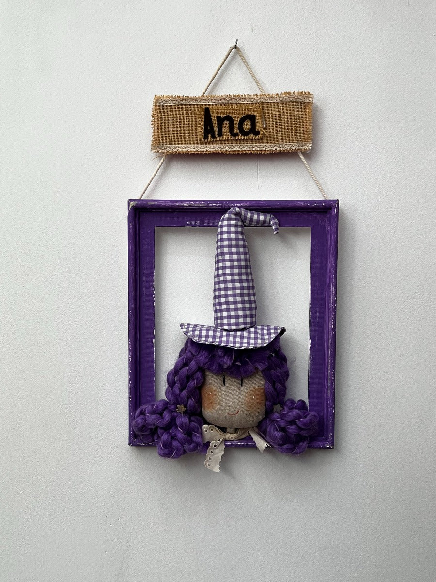 CUADRO BRUJA MORADO PERSONALIZADO - Dendago