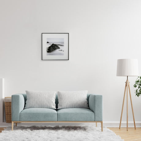 DECORACION PARED MARCO CRISTAL IMAGEN ROCA PLAYA