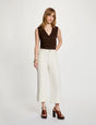  Pantalón culotte de tiro alto blanco Morgan
