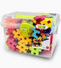 Set de construcción Meli Maxi de 110 piezas encajables de colores grandes, diseñado para crear figuras y estructuras en 2D y 3D, fomentando la creatividad y el aprendizaje infantil.
