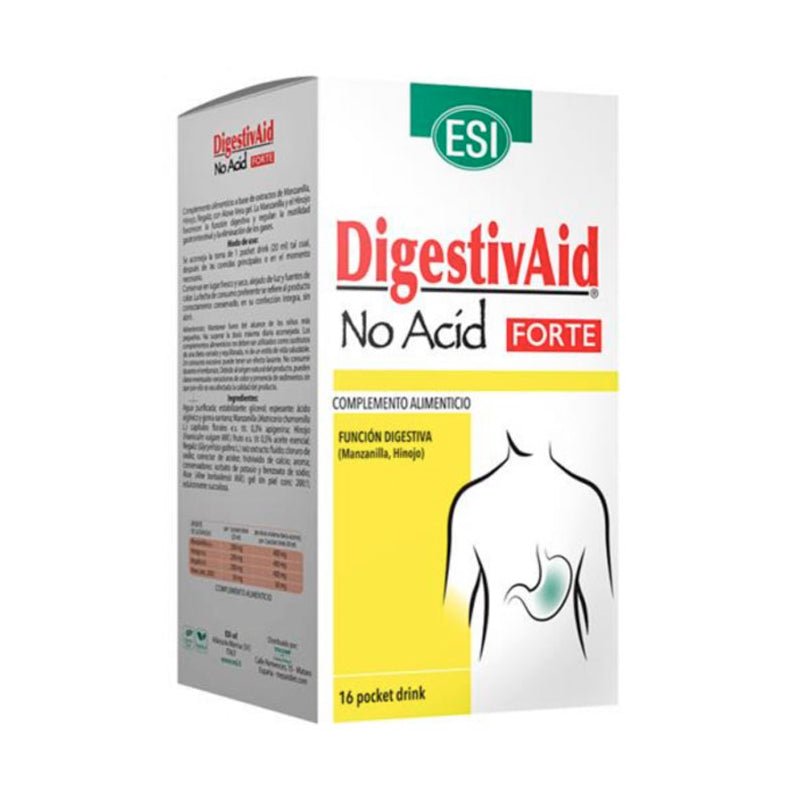 DIGESTIVAID No Acid Forte 16pocket drink - Ardor, reflujo y pesaded - Dendago