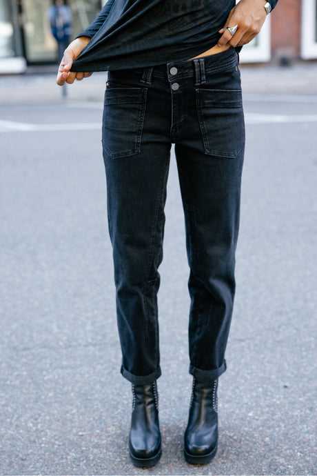 Pantalon negro tejano Edita S-SDM badass Freeman T.Porter