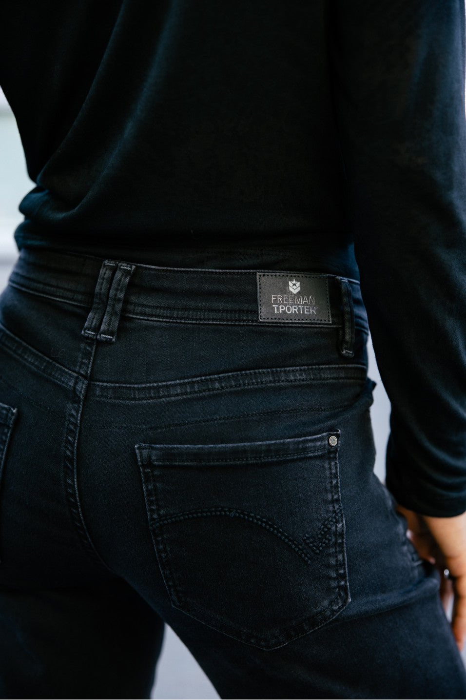 Pantalon negro tejano Edita S-SDM badass Freeman T.Porter
