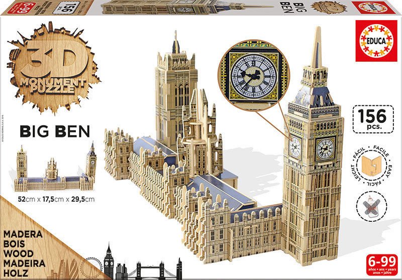 Educa ref. 16971. Puzzle 3D Parlamento y Big Ben. - Dendago