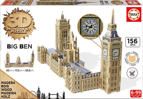 Educa ref. 16971. Puzzle 3D Parlamento y Big Ben. - Dendago