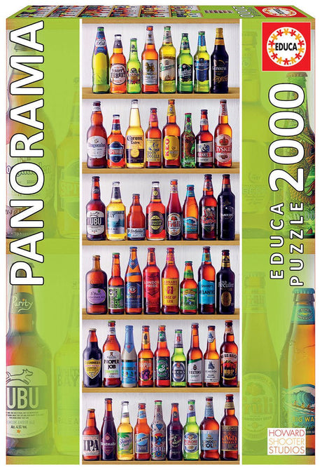 Educa ref. 18010 Cervezas del mundo. Puzzle 2000 piezas. - Dendago