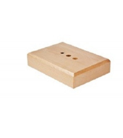 Expositor de madera natural para tres paraguas 2