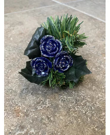 Flores Ramillete Navideño Azul 1