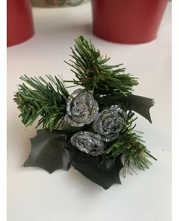 Flores Ramillete Navideño Blanco 1