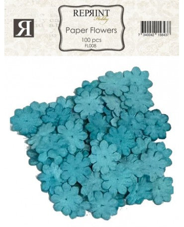 FLORES REPRINT Turquoise 100 ud 1