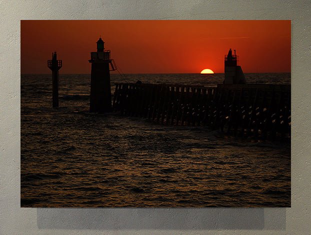 Fotografía artística en color, paisaje de verano, Capbreton costa litoral en las landas. País Vasco Francés. - Dendago