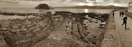 Fotografía País Vasco San Sebastián / Donostia Bahía de la Concha en bajamar - Dendago