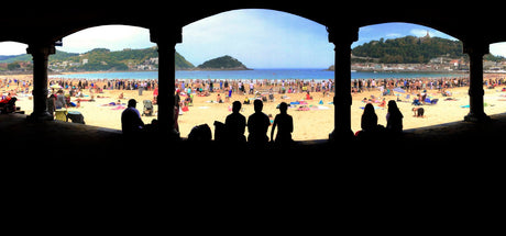 Fotografía País Vasco San Sebastián / Donostia Playa de la Concha 75 x 35 cm. - Dendago