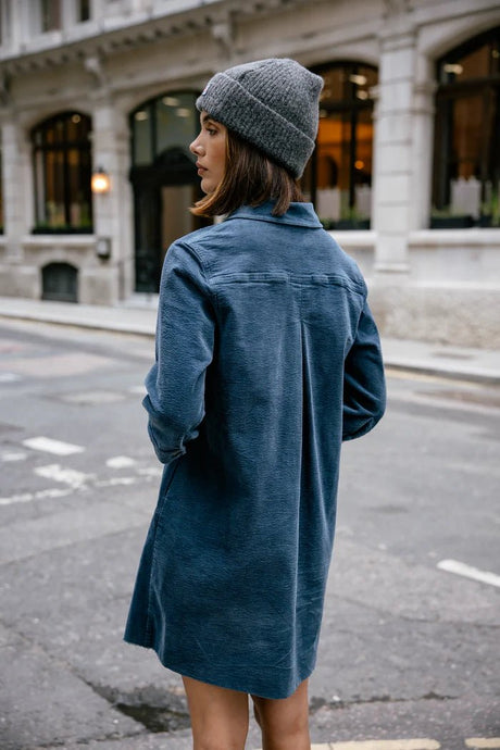 FREEMAN T. PORTER VESTIDO PANA INK BLUE ROLLY VELVET - Dendago