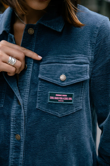 FREEMAN T. PORTER VESTIDO PANA INK BLUE ROLLY VELVET - Dendago