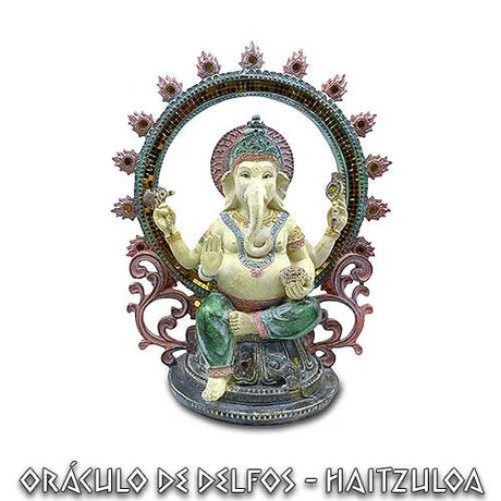 Ganesha con arco de fuego 28x24 cms - Dendago