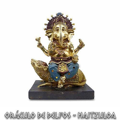 Ganesha sentado en rata 23x10 cms - Dendago