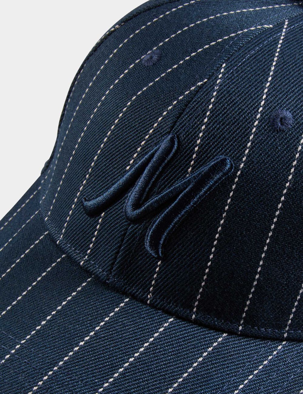 Gorra de rayas azul marino Morgan