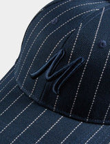 Gorra de rayas azul marino Morgan
