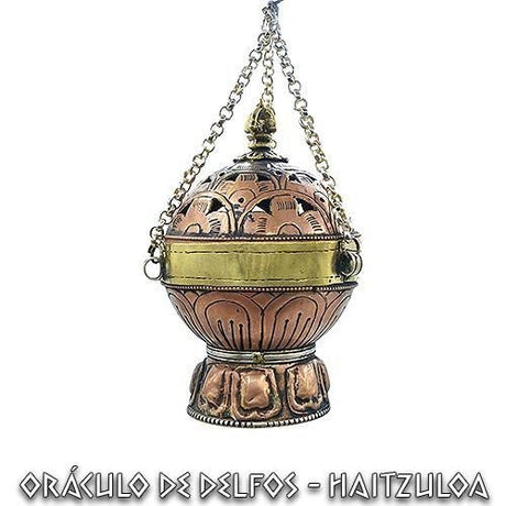 Incensario botafumeiro cobre envejecido - Dendago