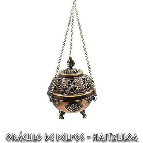 Incensario botafumeiro símbolos tibetano - Dendago