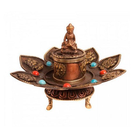 Incensario en forma de flor de loto con Buda - Dendago