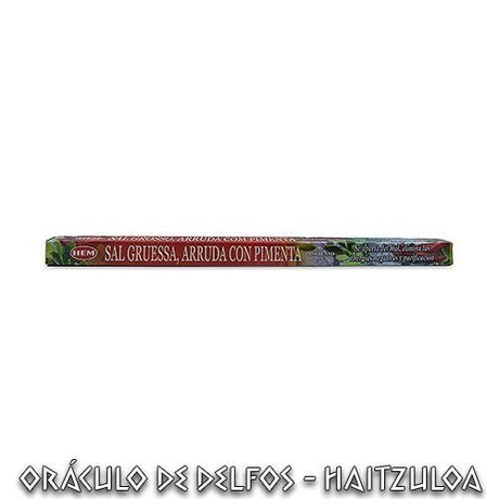 Incienso Hem Sal gruesa, ruda y pimienta - Elimina energías negativas - Dendago