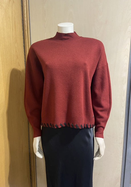 Jersey Granate con Pespunte - Dendago