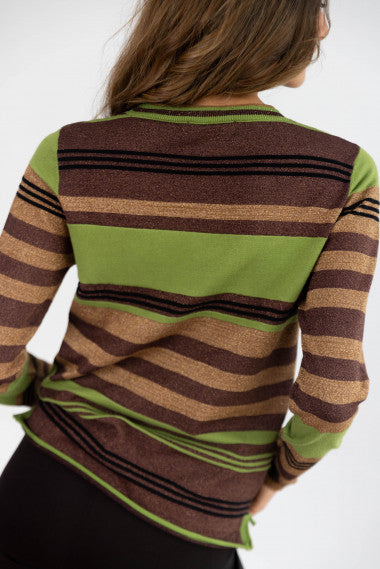 JERSEY MULTIRAYA VERDE LUREX BMB&CO