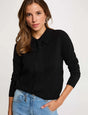 Jersey con cuello vuelto negro morgan
