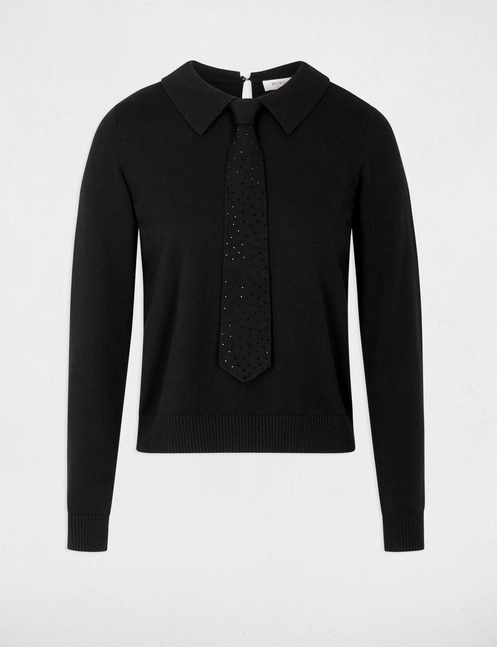 Jersey con cuello vuelto negro morgan