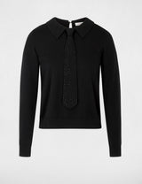 Jersey con cuello vuelto negro morgan