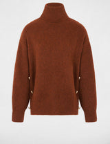 Jersey de cuello alto marrón morgan