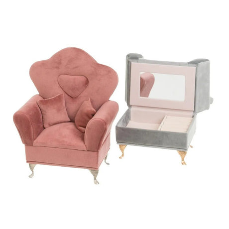 Joyero de terciopelo con forma de sofa - Dendago