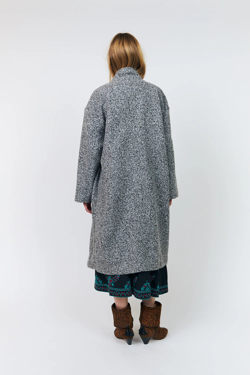 LOLLYS LAUNDRY ABRIGO DE BOUCLE GRIS KAYA