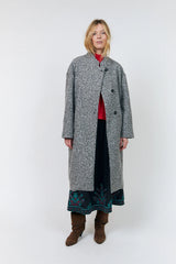 LOLLYS LAUNDRY ABRIGO DE BOUCLE GRIS KAYA