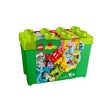 Caja de LEGO DUPLO 10914 Deluxe Brick Box con bloques de construcción grandes y coloridos para niños pequeños. Incluye piezas básicas, ventanas, ruedas y figuras para crear diferentes construcciones y fomentar la creatividad, la motricidad y el aprendizaje temprano.