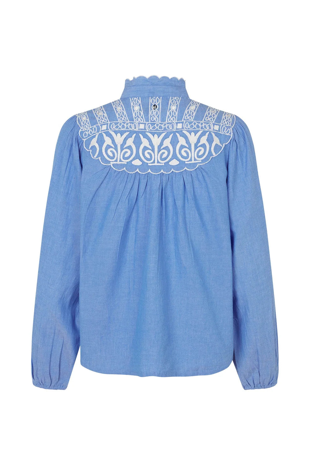 LOLLYS LAUNDRY CAMISA AZUL BORDADA LIA