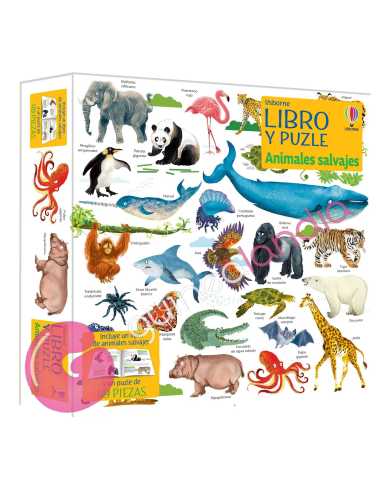 Libro Puzzle Animales Salvajes 49 piezas - Dendago