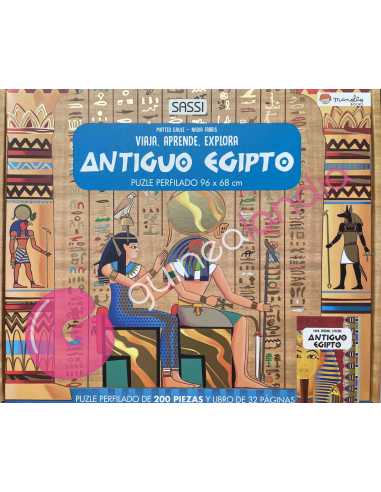 Libro Puzzle Antiguo Egipto: Viaja, Aprende, Explora 200 piezas - Dendago
