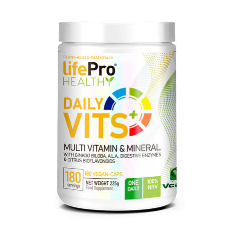 Multivitaminas y Minerales Daily Vits 180 Vegancaps LIFE PRO NUTRITION