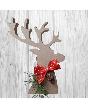 madera Cabeza Reno 25cm 2