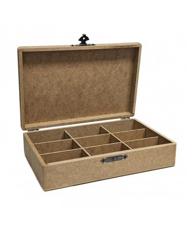 Madera Caja 9 compartimentos 30x20x7.5cm 1