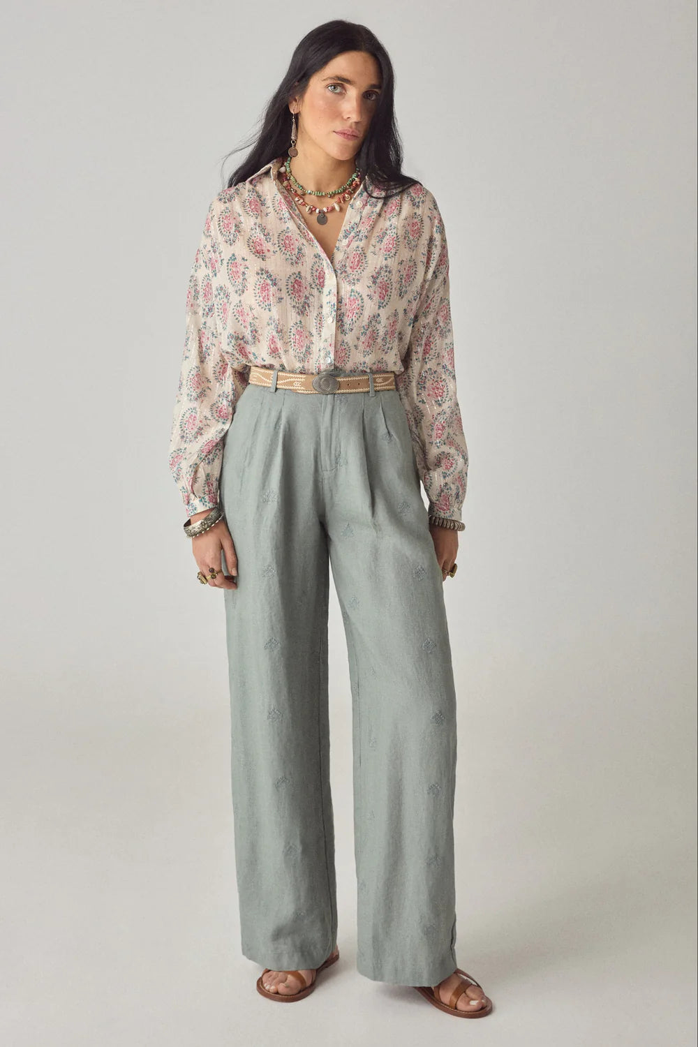 MAISON HOTEL PANTALON DE LINO VERDOSO OTTO TWIST