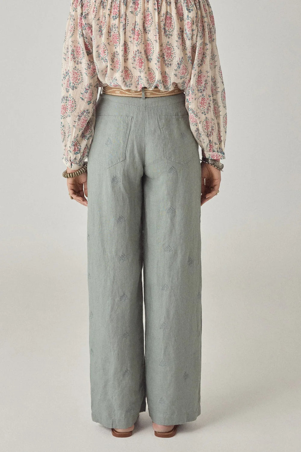 MAISON HOTEL PANTALON DE LINO VERDOSO OTTO TWIST