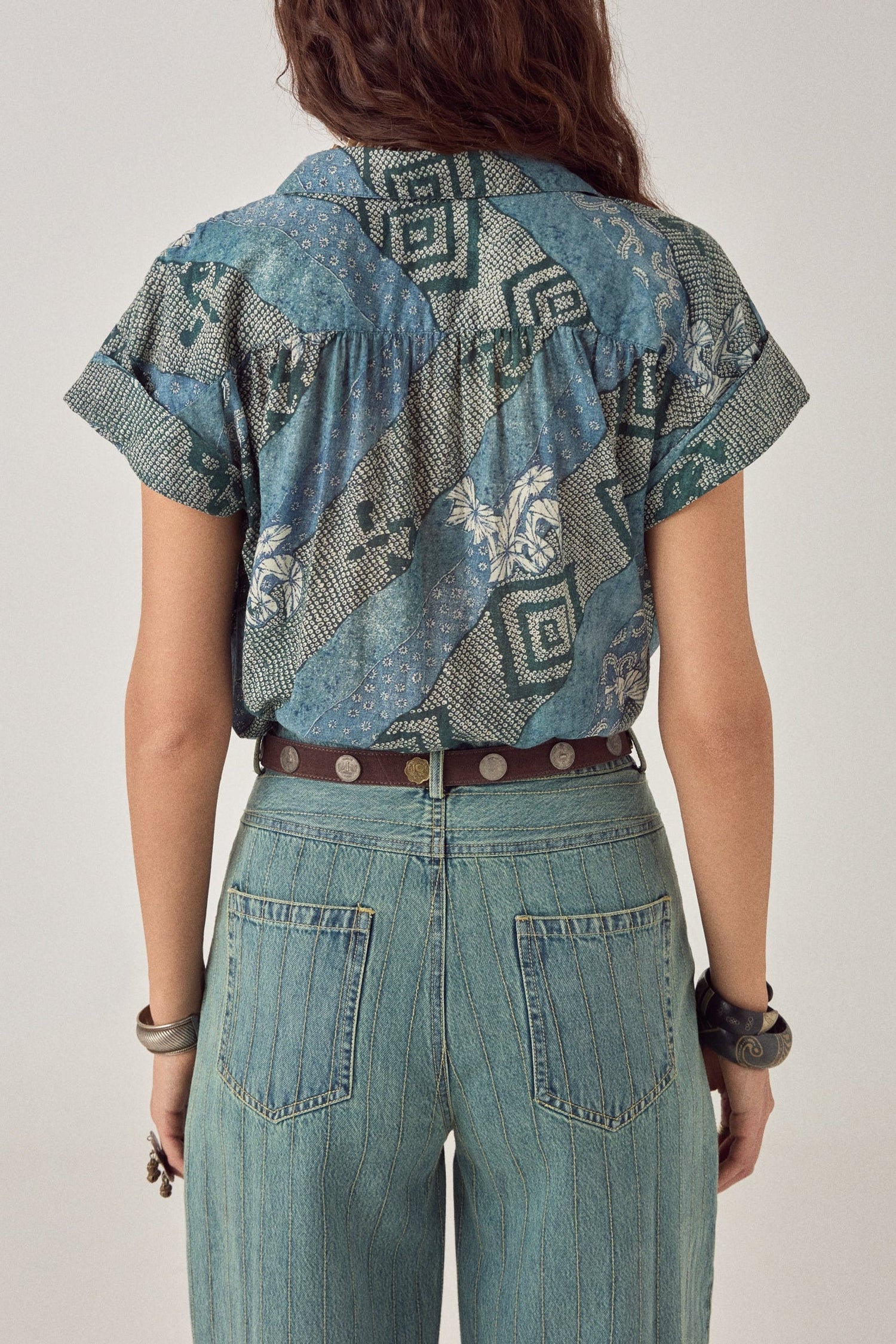 MAISON HOTEL CAMISA ESTAMPADA SHIKOKU AYAKO